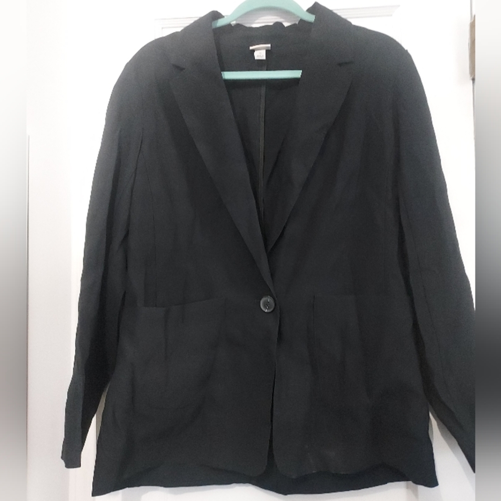 a new day Black Single-Button Women's Blazer med